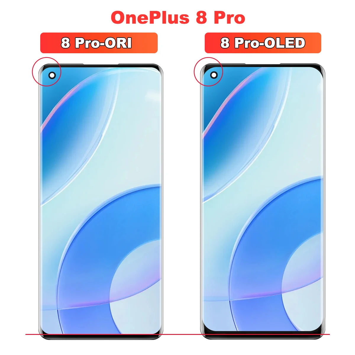 OLED Display For Oneplus 8 pro IN2023 IN2020 IN2021 LCD Display Touch Screen Digitizer Assembly For Oneplus 8 pro LCD Screen Oneplus phone repair parts