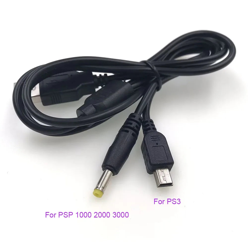 1-5pcs 2 in 1 USB Data Transfer Charge Charger Cable Cord For PSP 1000 2000 3000 To PC Game console repair parts