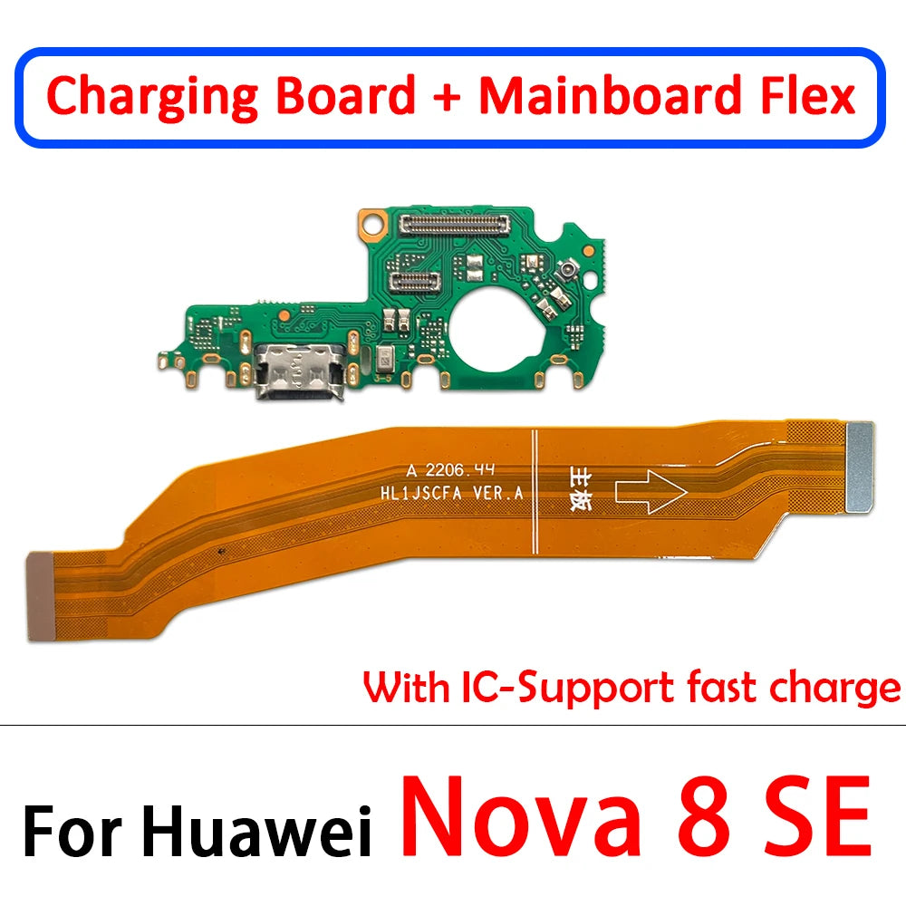 New For Huawei Nova 7 8  Se 9 10 Pro 5G Dock Connector Micro USB Charger Charging Port Flex Cable Microphone Board Huawei phone repair parts