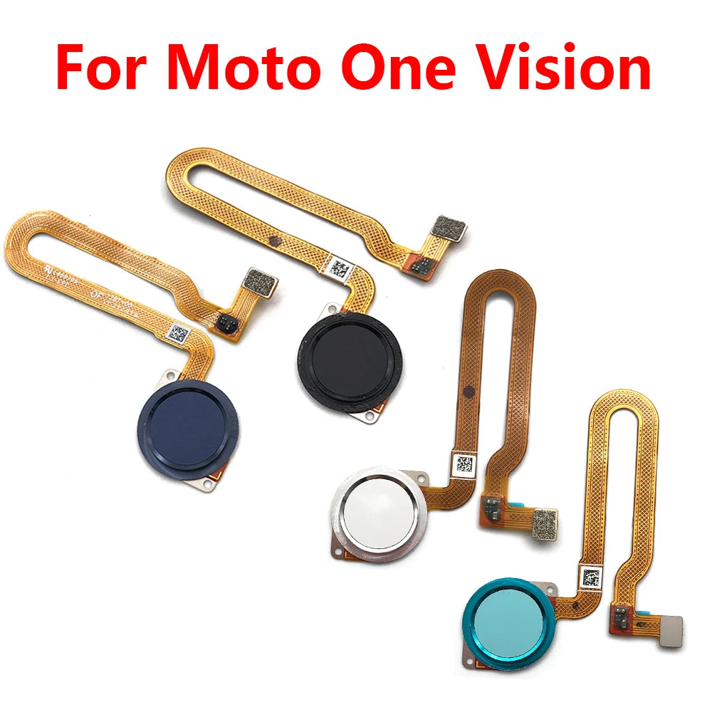 10Pcs, New For Motorola Moto One Vision Action Hyper Macro Fusion Plus Home Button FingerPrint Touch ID Sensor Flex Cable Motorola phone repair parts