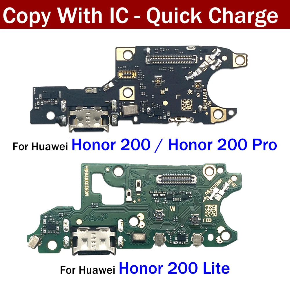 Dock Connector Micro USB Charger Charging Port Flex Cable Microphone Board For Huawei Honor 200 Pro Lite Huawei phone repair parts