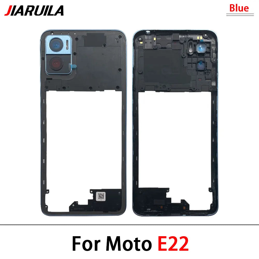 New Middle Frame Cover For Motorola For Motorola Moto E22 E32 E13 E22i Edge 20 Lite Middle Housing with Lens Frame Parts Motorola phone repair parts