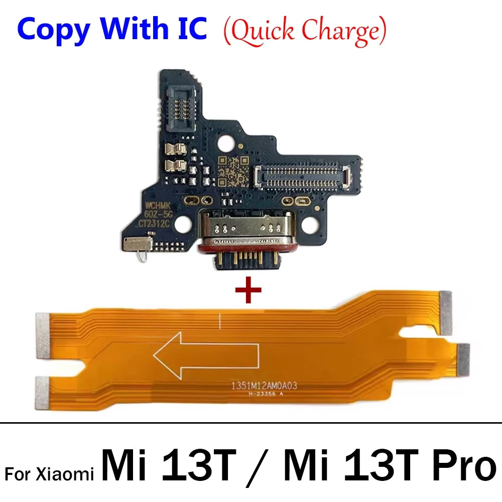 New USB Charger Charging Dock Port Connector Main Mainboard Board Flex Cable For Xiaomi Mi 10 10T 11 11T 12 12T 13 13T Pro Lite  Xiaomi  Xiao mi phone repair parts