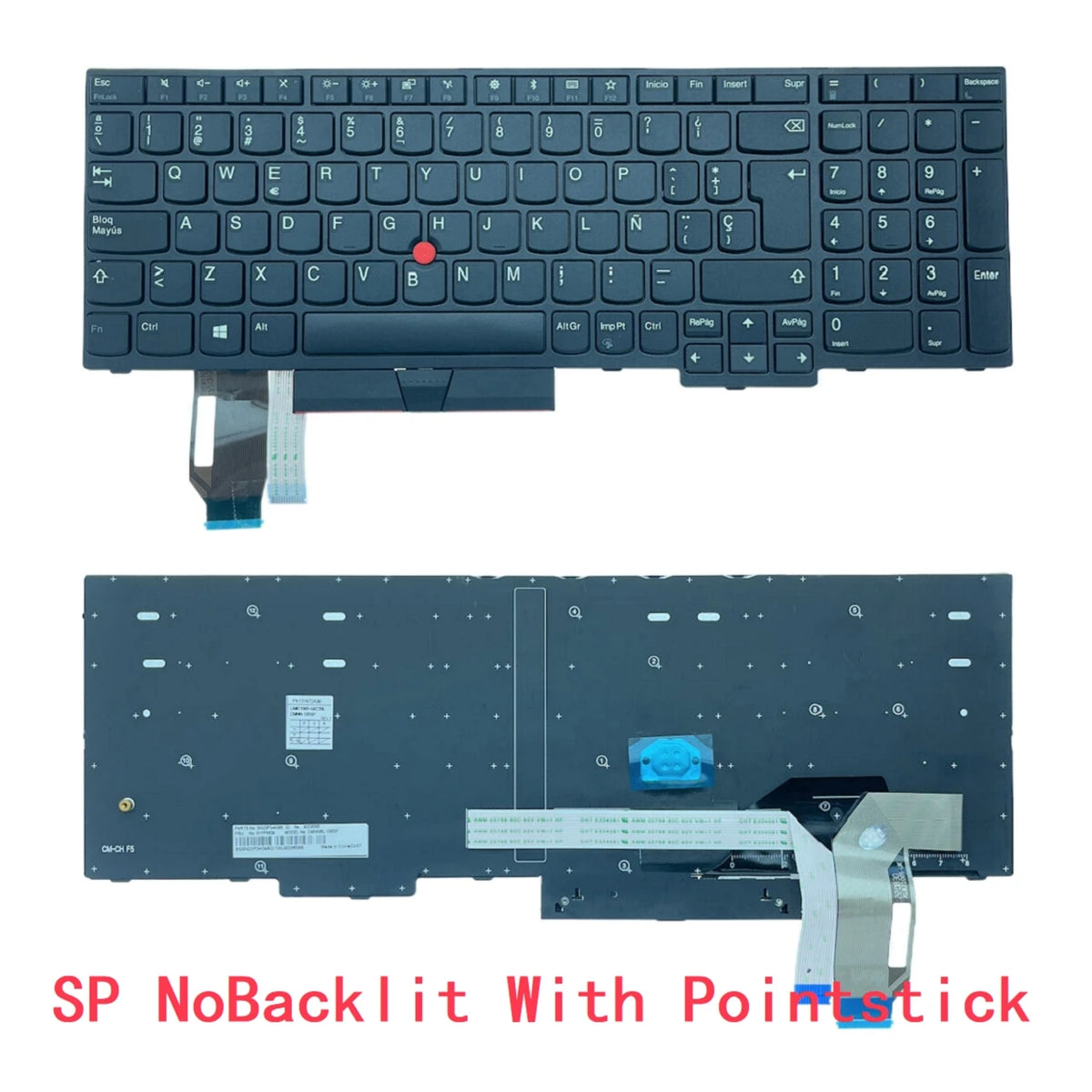 New US Russian Spanish Latin Arab Brazil Backlit Keyboard For Lenovo Thinkpad E580 E585 E590 E595 T590 L580 L590 P52 P72 P53 P73 Lenovo laptop repair parts
