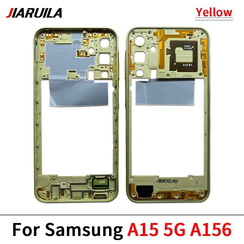 New For Samsung A15 4G A155F / A15 5G A156B / A05 / A05s / A25 5G Housing Middle Frame Bezel Middle Plate Cover Samsung phone repair parts
