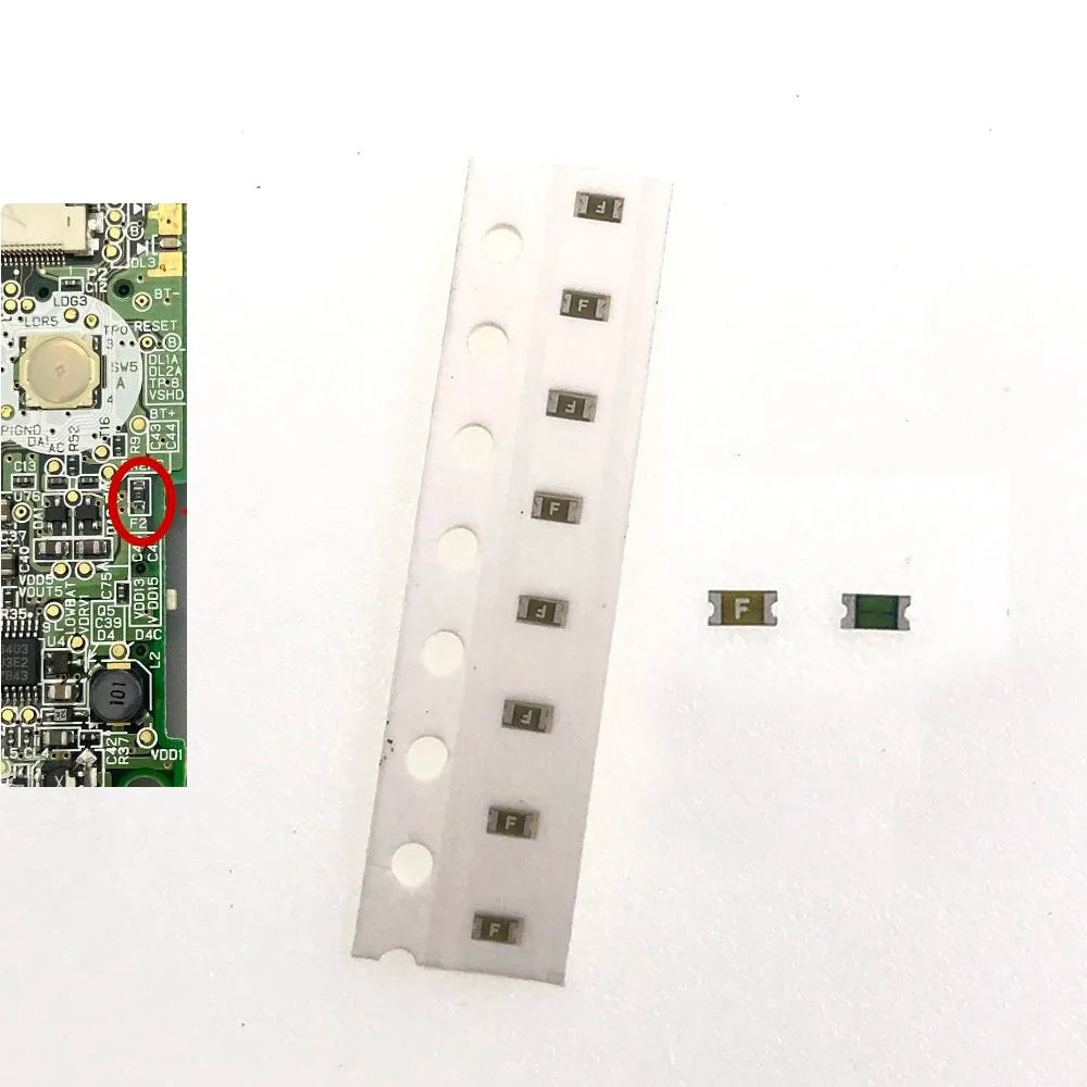 20pcs Replacement Game Motherboard Fuses F1 F2 For Gameboy GBA GBC GBP GBA SP Fuse Game Console Accessories Game console repair parts