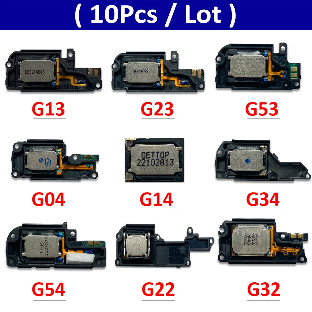 10Pcs, Loud Speaker Buzzer Ringer Accessories For Motorola Moto G13 G23 G53 G04 G14 G24 G34 G54 G40 G22 G32 G52 G72 G73 G42 G82 Motorola phone repair parts