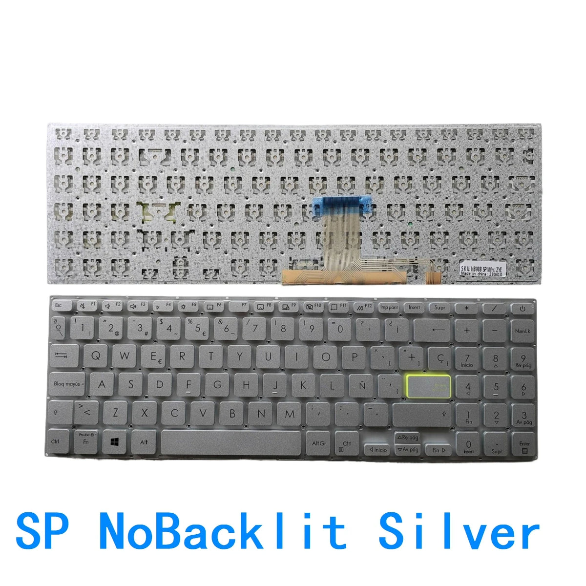 New US Russian Spanish Language  Backlit Keyboard For ASUS Vivobook E510 L510 X521 E510MA L510M X521UA X521IA X521J X521F ASUS laptop repair parts