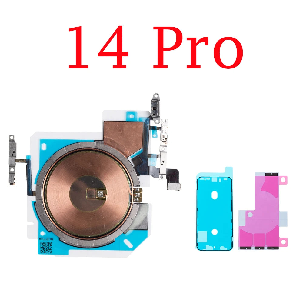 1set Wireless Charging Chip NFC Coil with Volume for IPhone 12 13 14 Mini Pro Max Plus Charger Panel Sticker Flex Cable iPhone phone repair parts