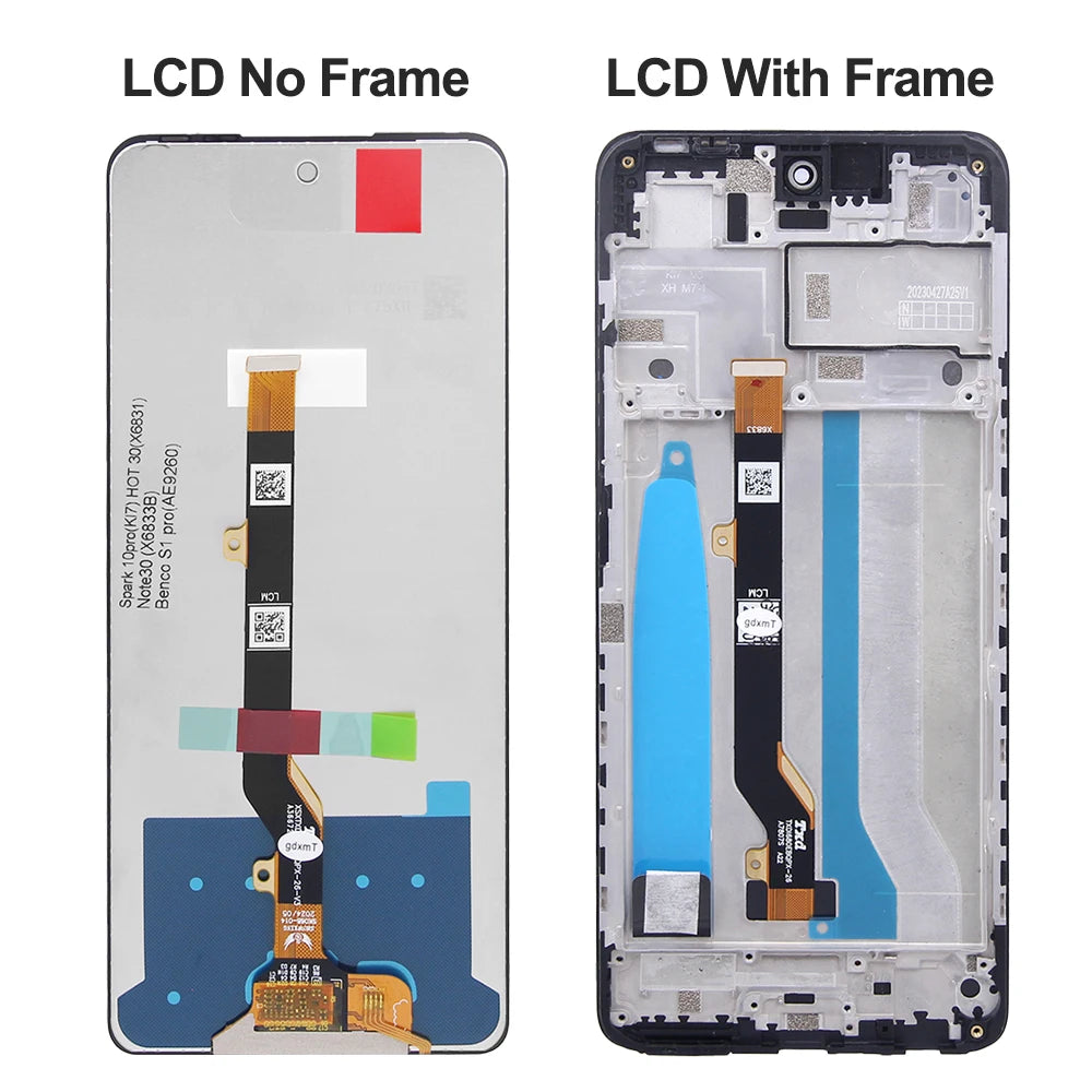 KI7 Lcd For Tecno Spark 10 Pro Display Touch Screen Digitizer Panel Assembly Ki7 lcd screen Replacement Parts TECNO phone repair parts