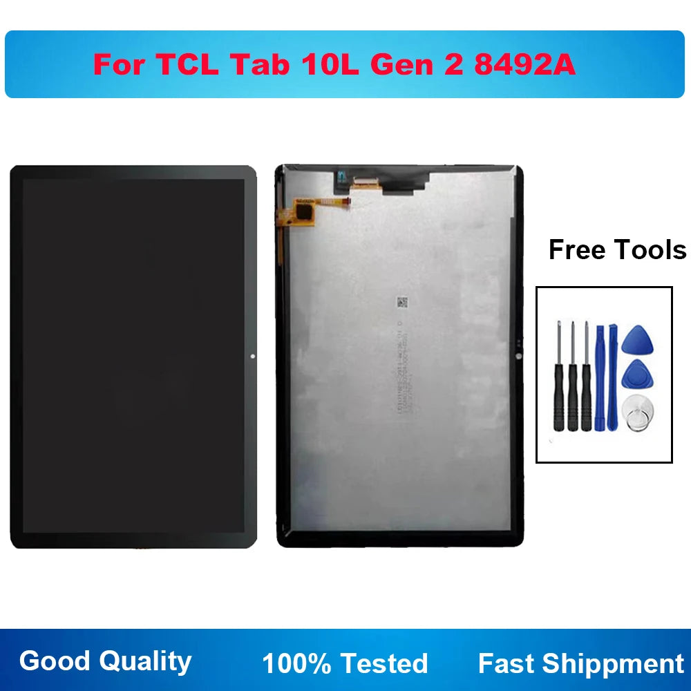 10.1 Inch For TCL Tab 10L Gen 2 8492A LCD Display Touch Screen For TCL Tab 10L Gen 2 8492 Digitizer Glass Screen LTGBX101110140 Tablet repair parts