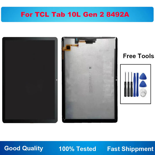 10.1 Inch For TCL Tab 10L Gen 2 8492A LCD Display Touch Screen For TCL Tab 10L Gen 2 8492 Digitizer Glass Screen LTGBX101110140 Tablet repair parts