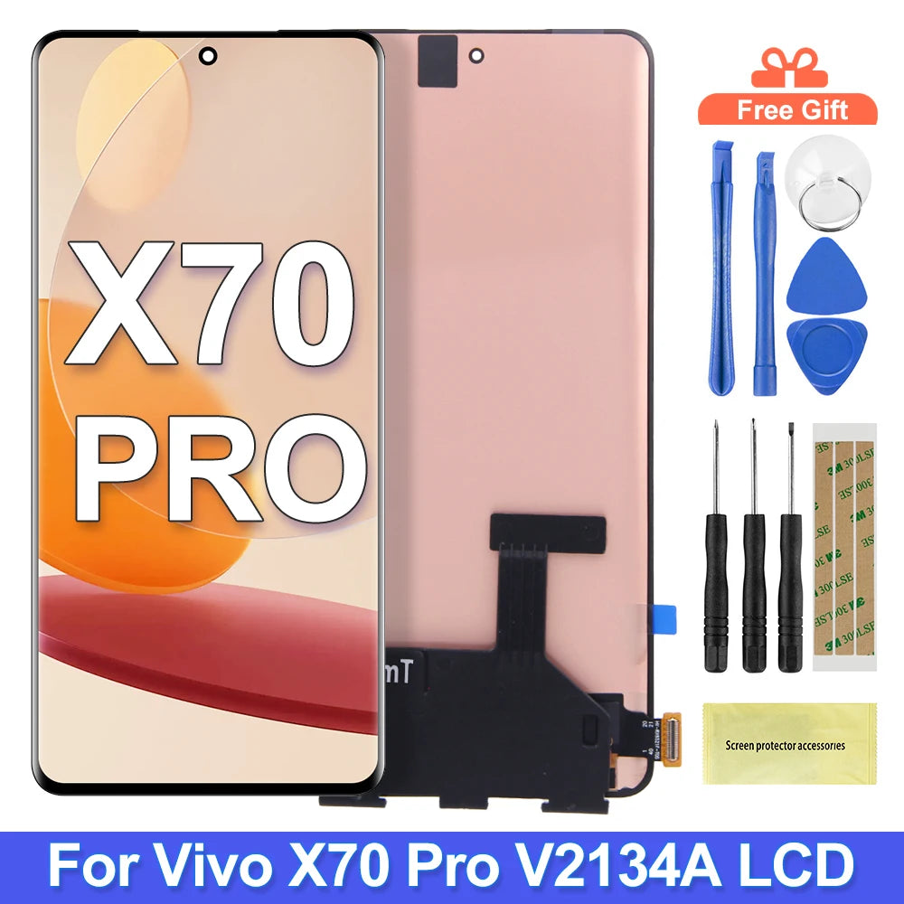 6.56'' LCD For VIVO X70 Pro For vivo X70Pro V2134A V2105 Display Touch Screen Digitizer Assembly Replacement Parts Vivo phone repair parts
