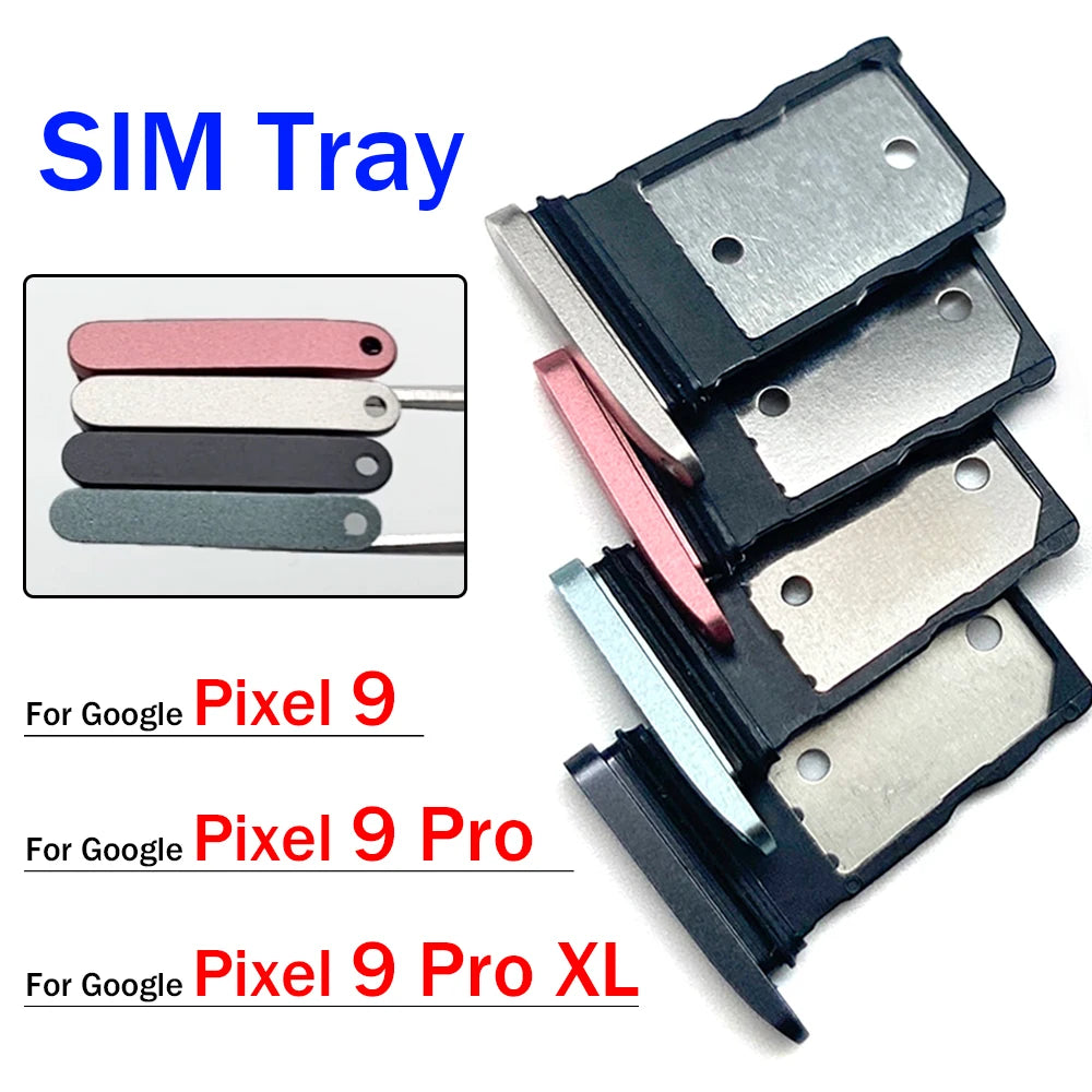 New For Google Pixel 9 / Pixel 9 Pro / Pixel 9 Pro XL Micro Nano SIM Card Holder Tray Slot Holder Adapter Socket Google Pixel phone repair parts
