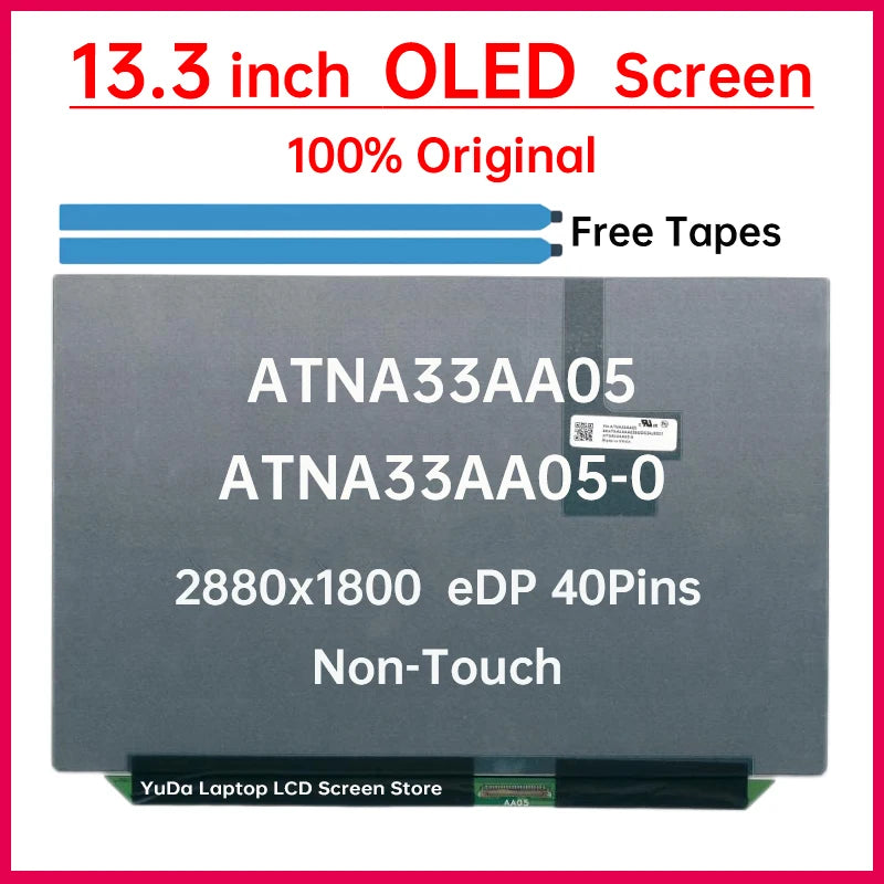 13.3 Inch OLED LCD Screen ATNA33AA05 ATNA33AA05-0 For Asus Zenbook S13 UX5304 UX5304V Display Matrix Panel Replacement Non-Touch ASUS laptop repair parts