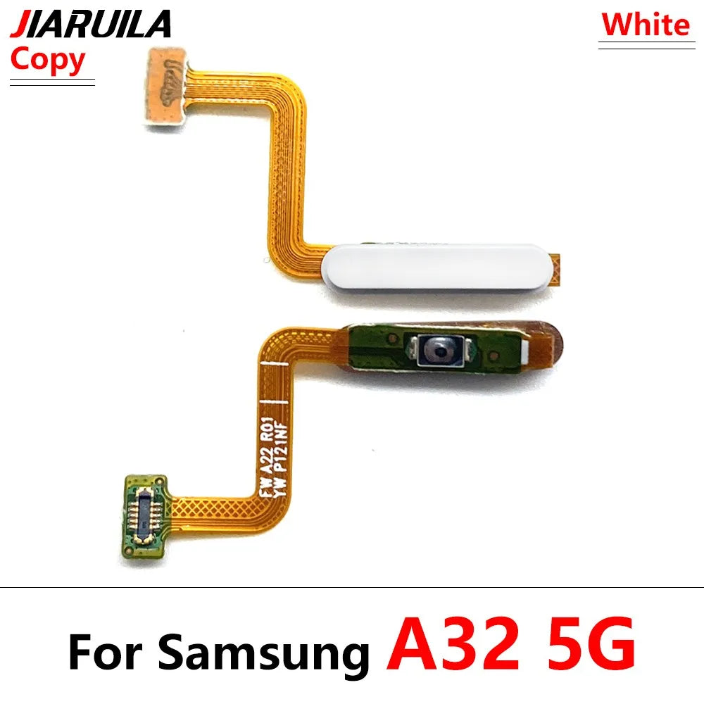 10Pcs, New For Samsung A12 A22 A32 4G 5G Fingerprint Sensor Home Return Key Menu Button Flex Ribbon Cable Samsung phone repair parts