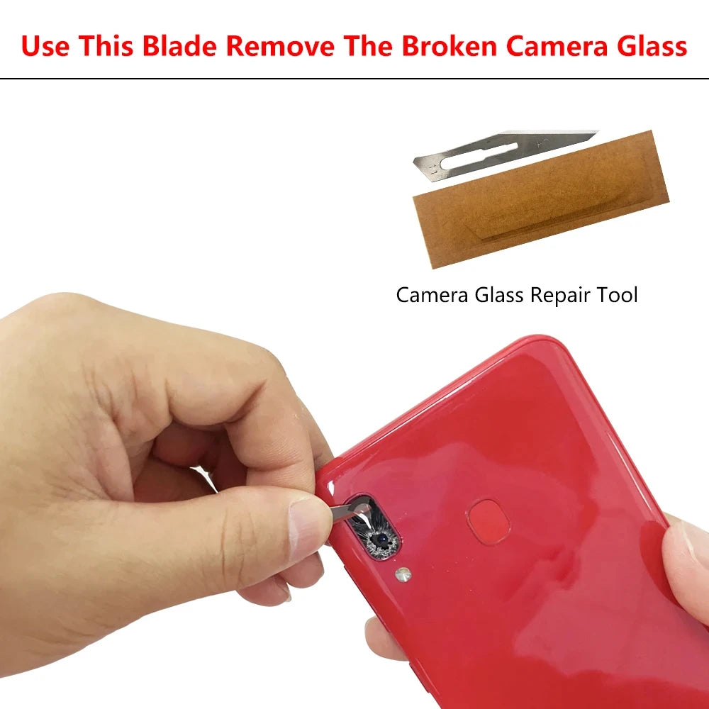 Rear Back Camera Glass Lens With Sticker For Samsung M10 M20 M30 M40 M12 M21 M21s M31 M31s M51 M32 M14 M54 M53