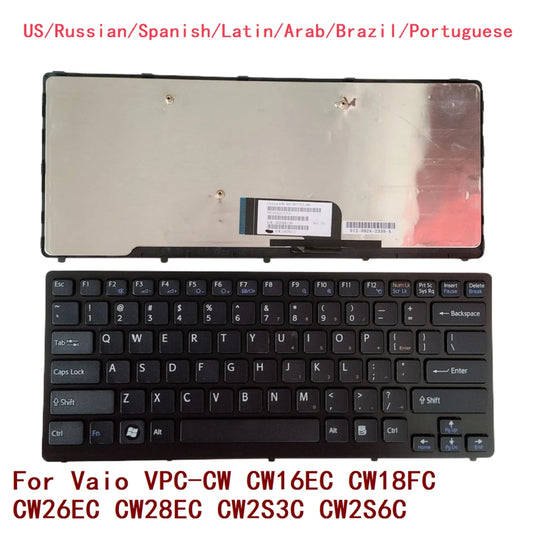 New US Russian Spanish Latin Arab Brazil Portuguese Keyboard For Sony Vaio VPC-CW CW16EC CW18FC CW26EC CW28EC CW2S3C CW2S6C SONY laptop repair parts