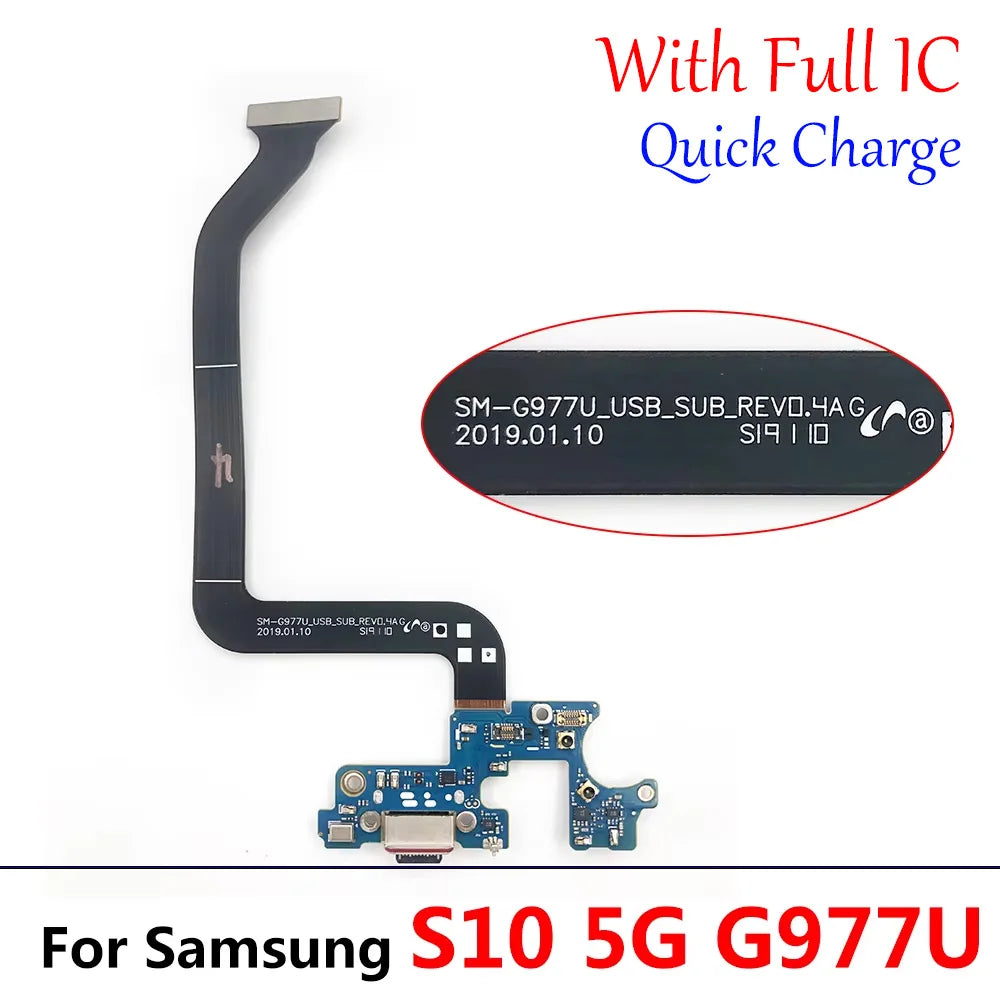 USB Charging Board Flex Cable For Samsung S10 5G G977B G977N G977U Lite Dock Connector Charging Port Flex Samsung phone repair parts