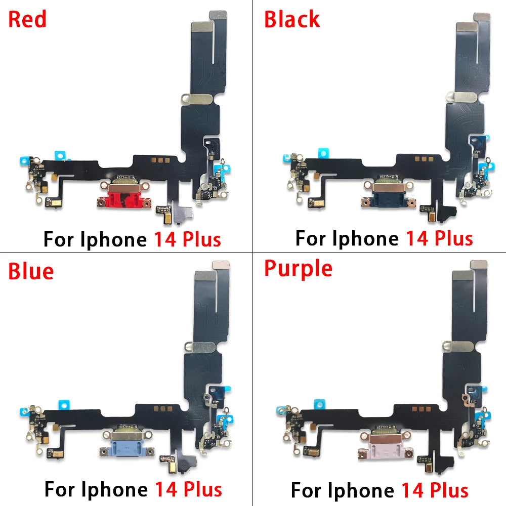 New For iPhone 14 Pro Max Plus USB Charge Port Jack Dock Connector Charging Board Flex Cable iPhone phone repair parts