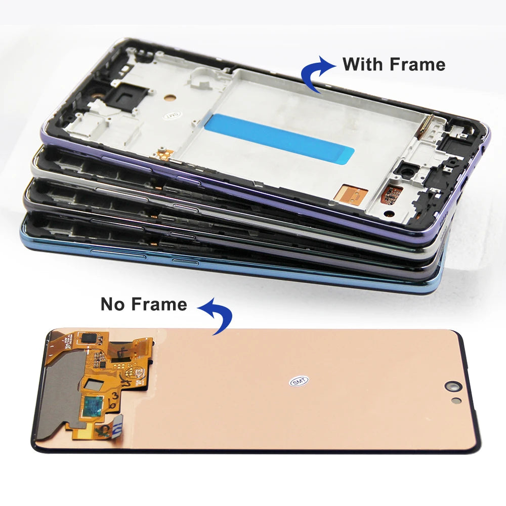 A52S 5G Display Screen Replacement, for Samsung Galaxy A52s 5G A528 A528B A528B/DS Lcd Display Digital Touch Screen with Frame Samsung phone repair parts