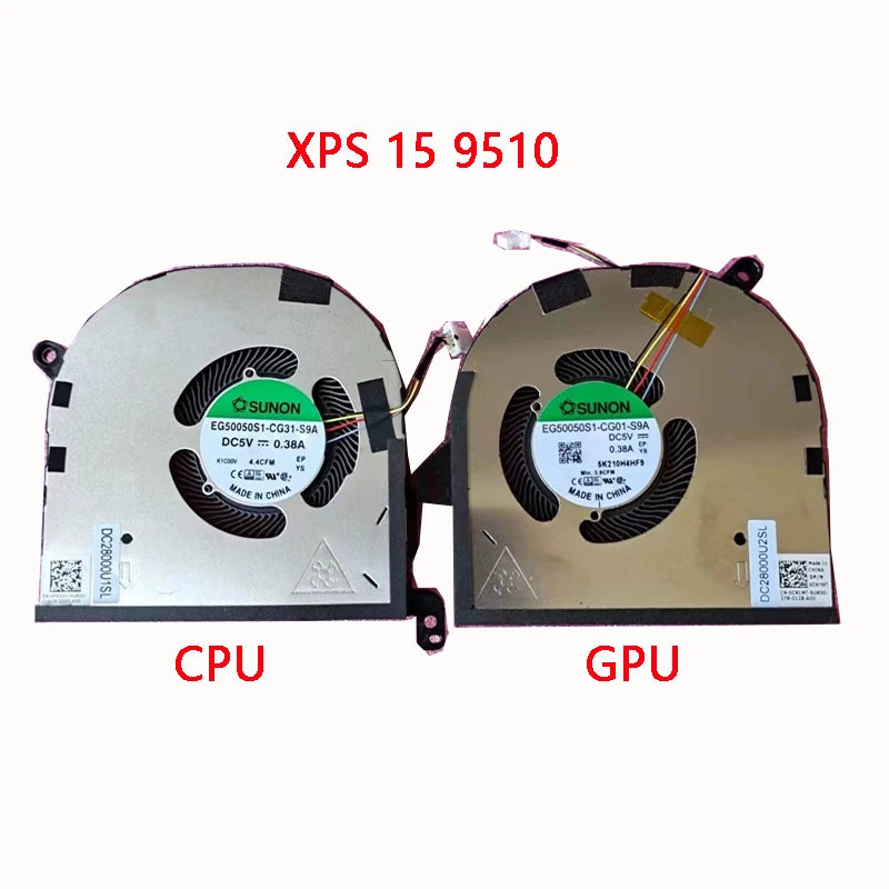 New Original LAPTOP CPU GPU Cooling Fan for DELL XPS 15 9500 9510 9520 Precision 5550 5560 5570 Dell laptop repair parts
