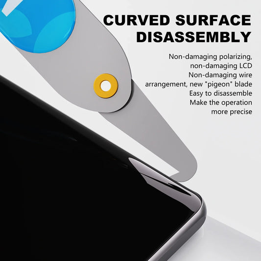 MaAnt M086A M086B Curved Screen Disassembly Tool Non-Damaging Polarization Anti-Slip Handle Flexible Steel for Mobile Phone Repa Professional Repair Tools
