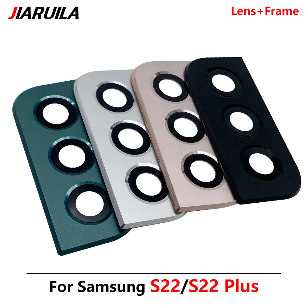 10Pcs/Lot, Rear Camera Glass Lens Back Camera Glass Cover Frame For Samsung S22 S23 Plus Ultra Replacement Parts Samsung phone repair parts