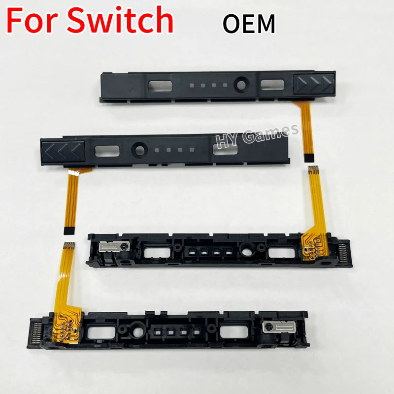 15Sets OEM Plastic Slider for Switch Right and Left LR Slide Rail with Flex Cable for NS Switch Console Replacement High Quality Game console repair parts