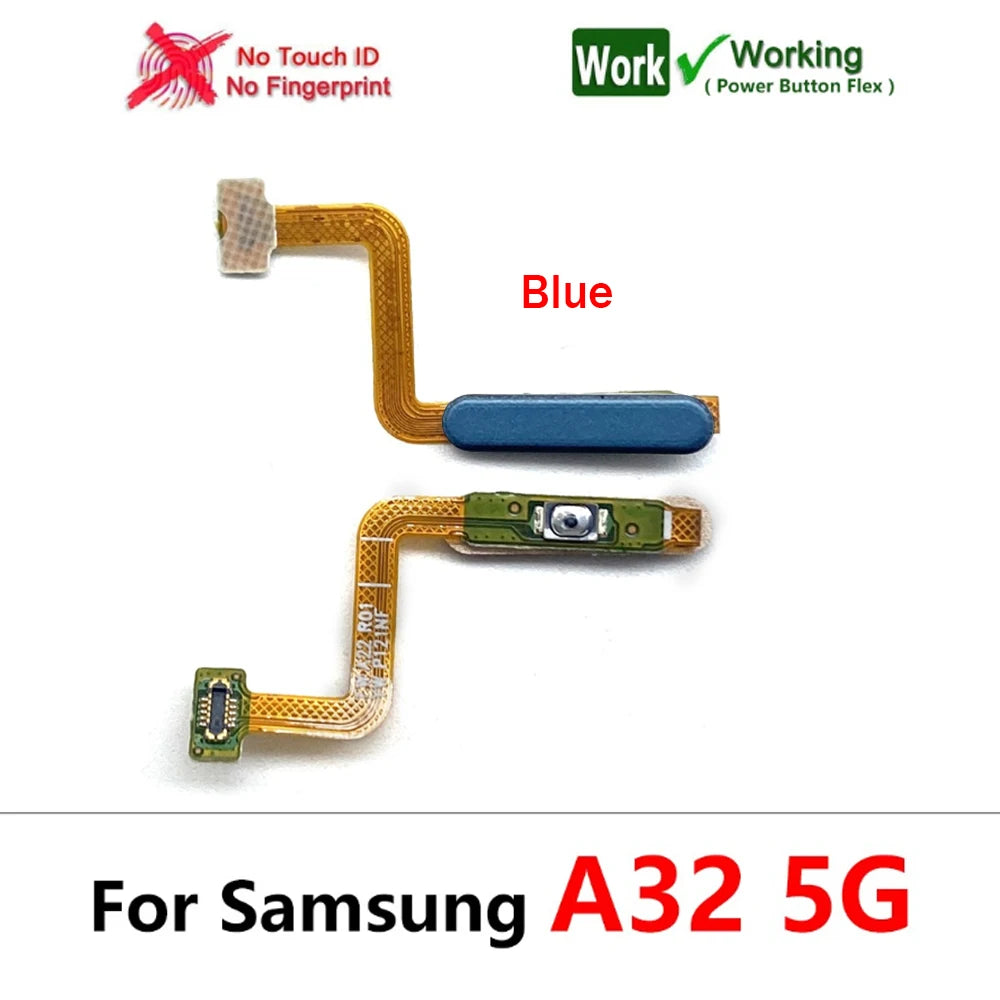 New For Samsung A12 A22 A32 4G 5G Fingerprint Sensor Home Return Key Menu Button Flex Ribbon Cable Samsung phone repair parts