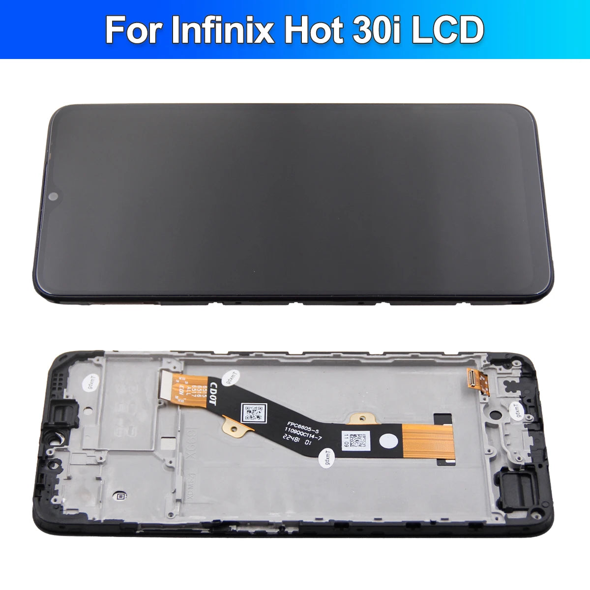 6.56'' For Infinix Hot 30i For Hot30i X669 X669C X669D LCD Display Touch Screen Digitizer Assembly Replacement Parts﻿ Infinix phone repair parts
