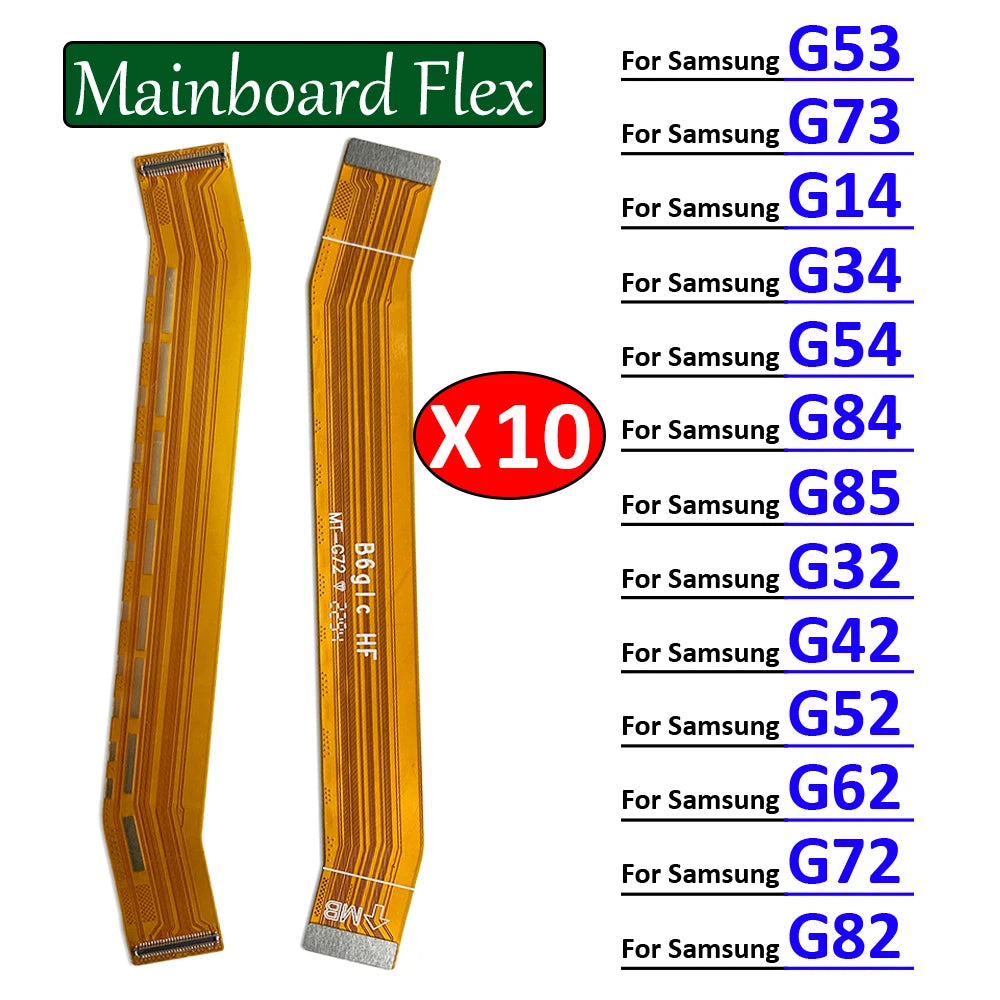 10Pcs, Main Motherboard Board Mainboard Flex Cable For Motorola Moto G14 G34 G54 G32 G42 G52 G62 G72 G82 G53 G73 G84 G85 5G Motorola phone repair parts