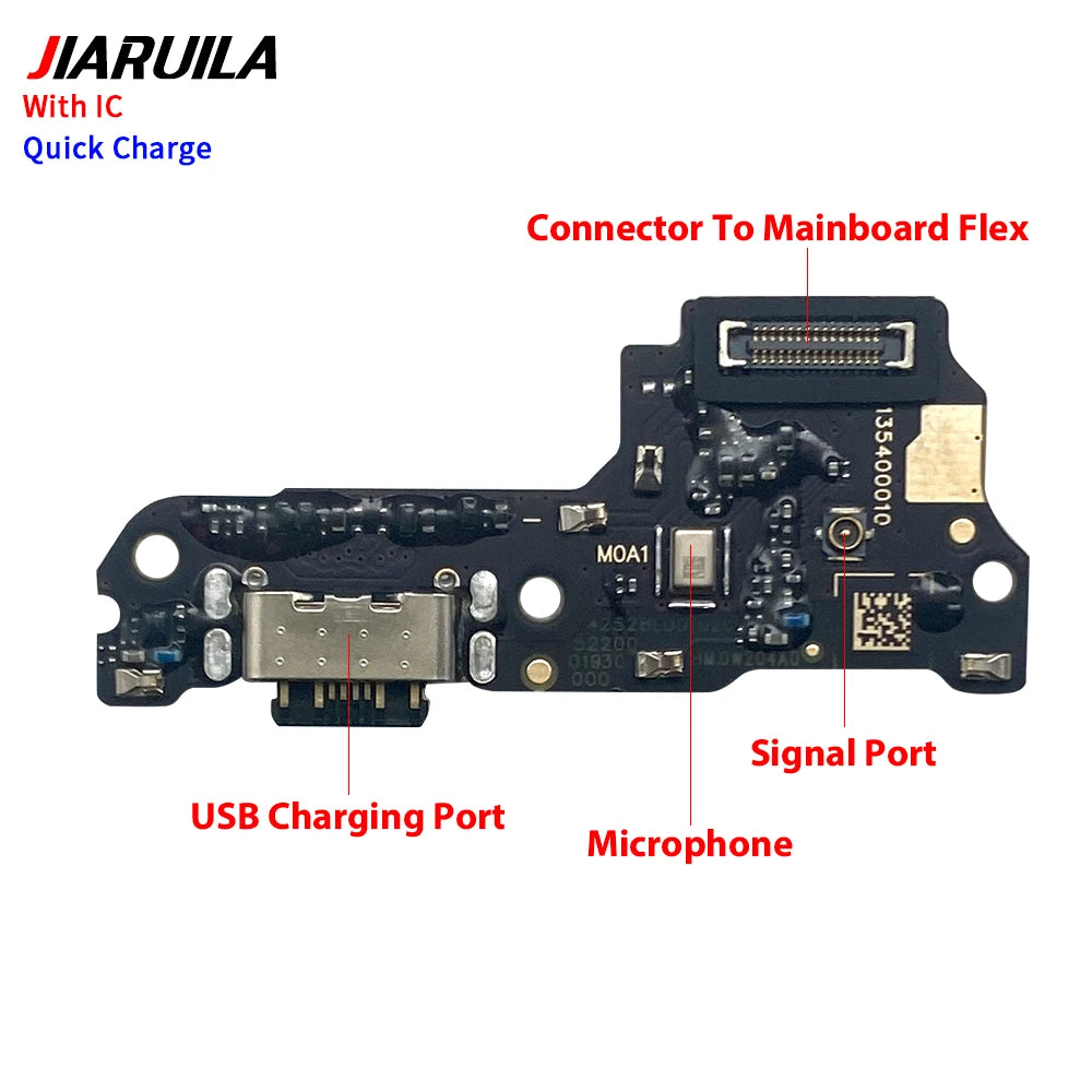 10Pcs, USB Charging Port Dock Charger Plug Connector Board Flex Cable For Xiaomi Redmi 12 12C 13 13C 14C 15 15C 4G 5G Xiaomi  Xiao mi phone repair parts
