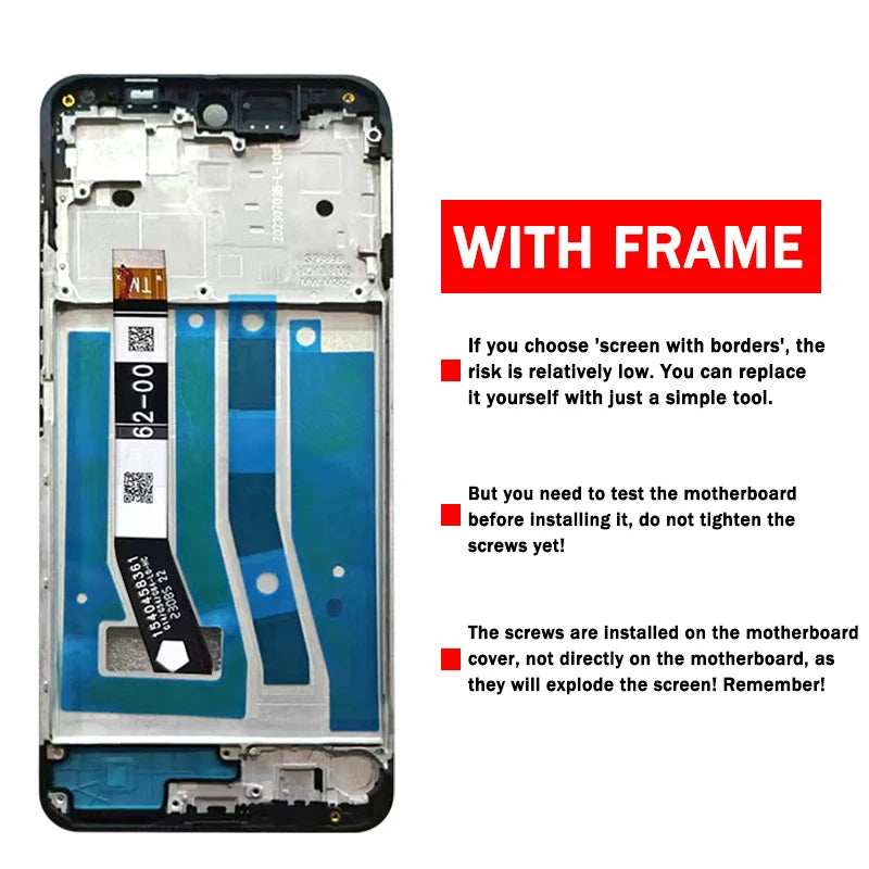 6.5"IPS 120Hz For Motorola Moto G64 LCD Display Touch Screen Digitizer Assembly With Frame Replacement Repair Parts Motorola phone repair parts