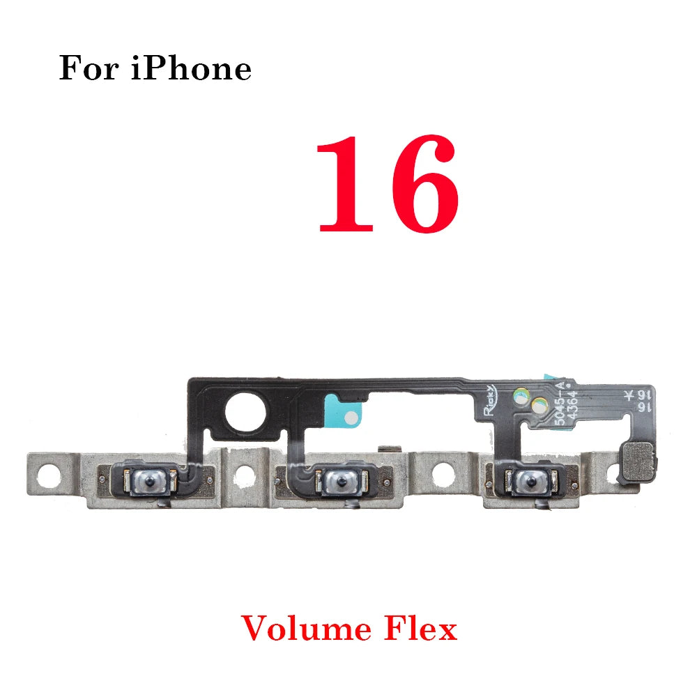 1Pcs Power Flex Cable for iPhone 15 16  Pro Max Plus  Volume Flex Ribbon Tape Side Button  Parts iPhone phone repair parts