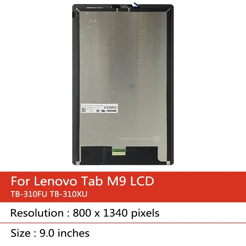 9.0" New For Lenovo Tab M9 TB-310FU TB-310XU TB-310XC TB-310FU LCD Display Touch Screen Digitizer Glass Assembly TB-310 Display Tablet repair parts