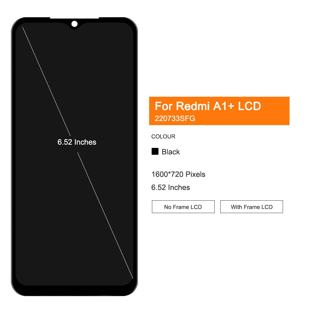 6.52" IPS LCD For Xiaomi Redmi A1 A1+ LCD Display Touch Screen Digitizer Assembly For Redmi A1 Plus 220733SI 220733SG Display Xiaomi phone repair parts