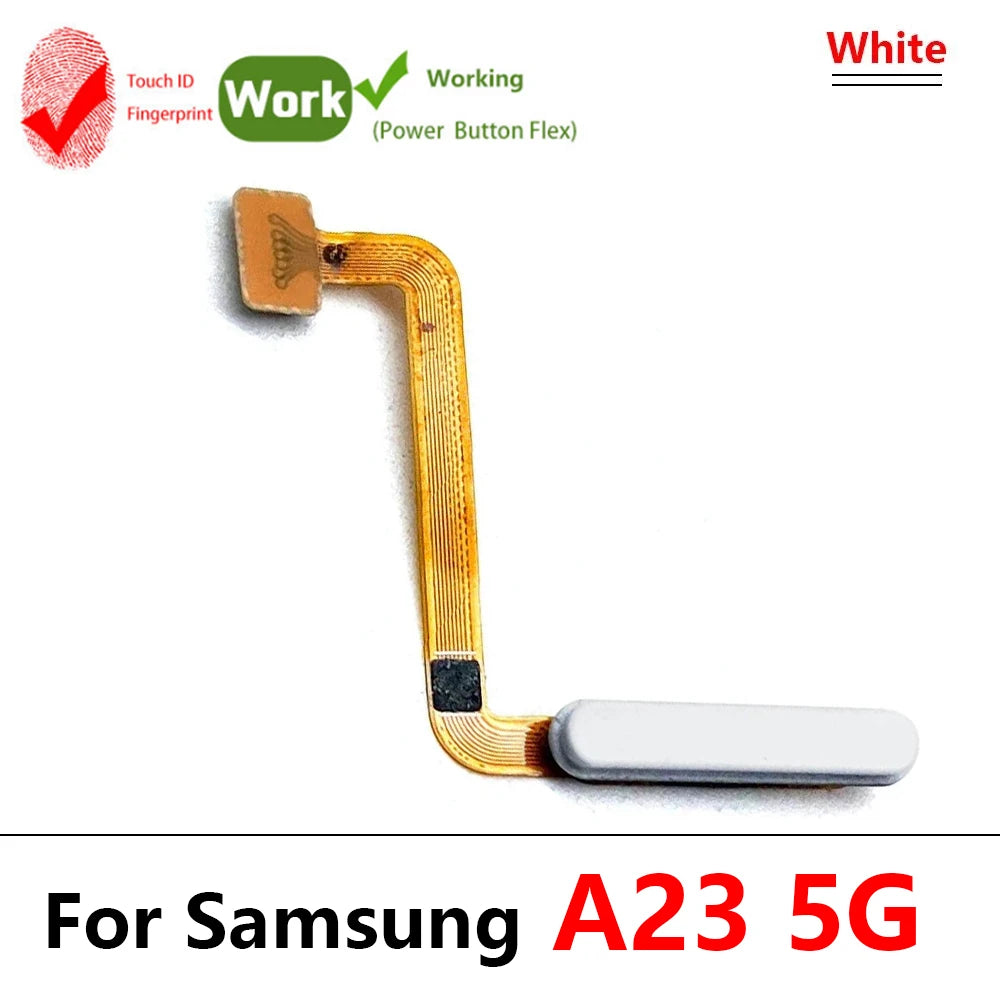 For Samsung A23 4G 5G A235F A236 A236B Home Button Fingerprint Sensor Flex With Power Key Button Flex Cable Samsung phone repair parts