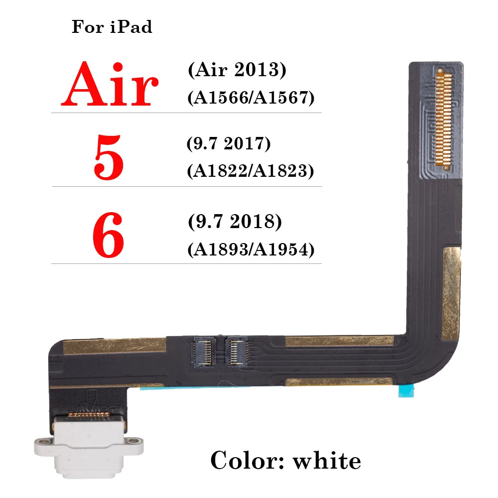 For iPad Air 1 2 3 4 5 6 7 8 9 Charger USB Charing Port Dock Plug Jack Socket Connector Data Flex Cable 2017 2018 2019 2020 2021 iPad tablet repair parts