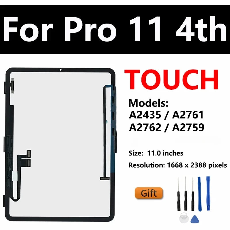 OEM LCD For Apple iPad Pro 11 1st 2nd 3rd 4th 2018 2020 2021 A2013 A2068 A2460 A2435 Touch Screen Display Assembly Replacement  iPad repair parts