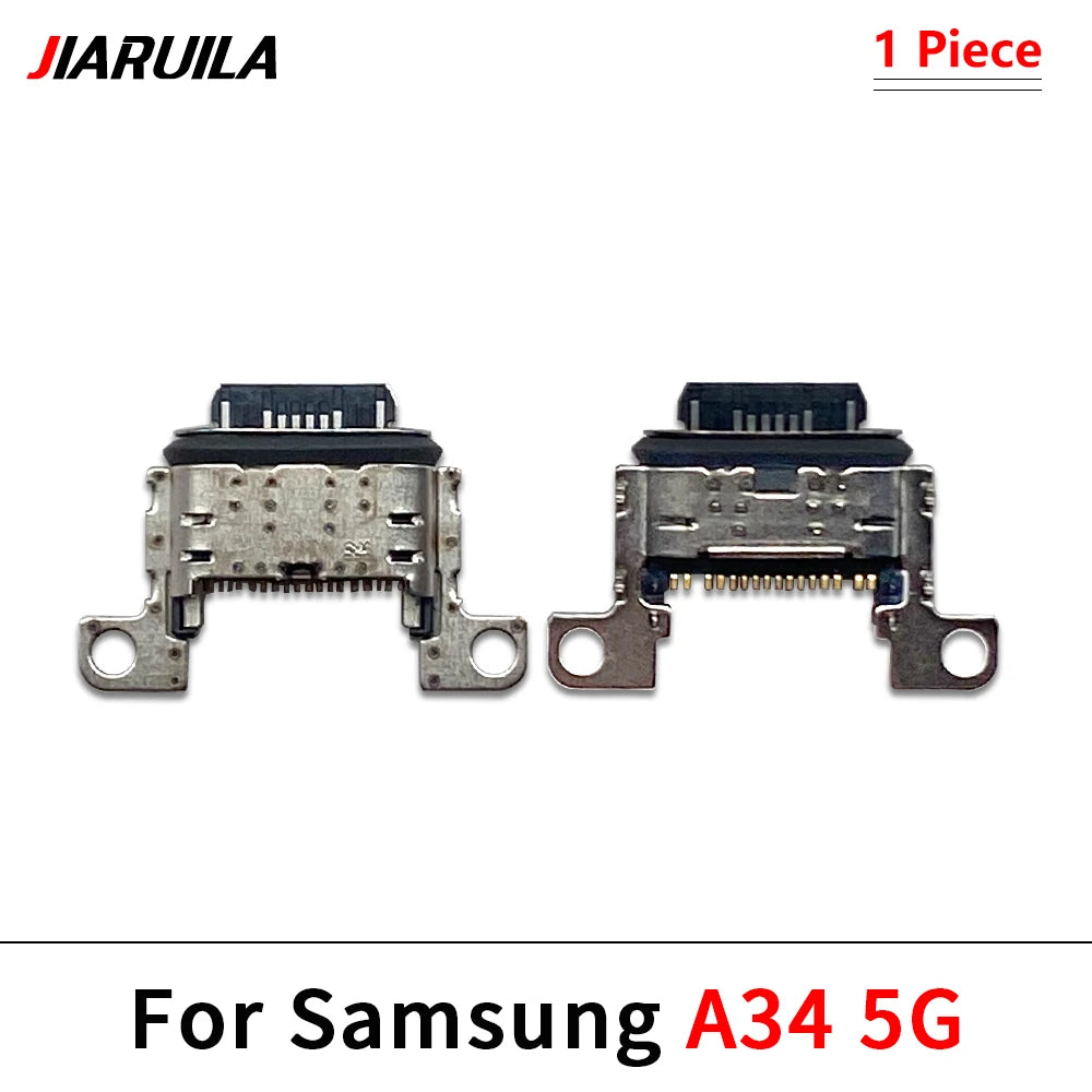 10Pcs, Micro USB socket connector charger Charging Port For Samsung A14 A04 A04s A04E A24 A34 A54 A05 A05s A13 A23 A33 A53 4G 5G Samsung phone repair parts