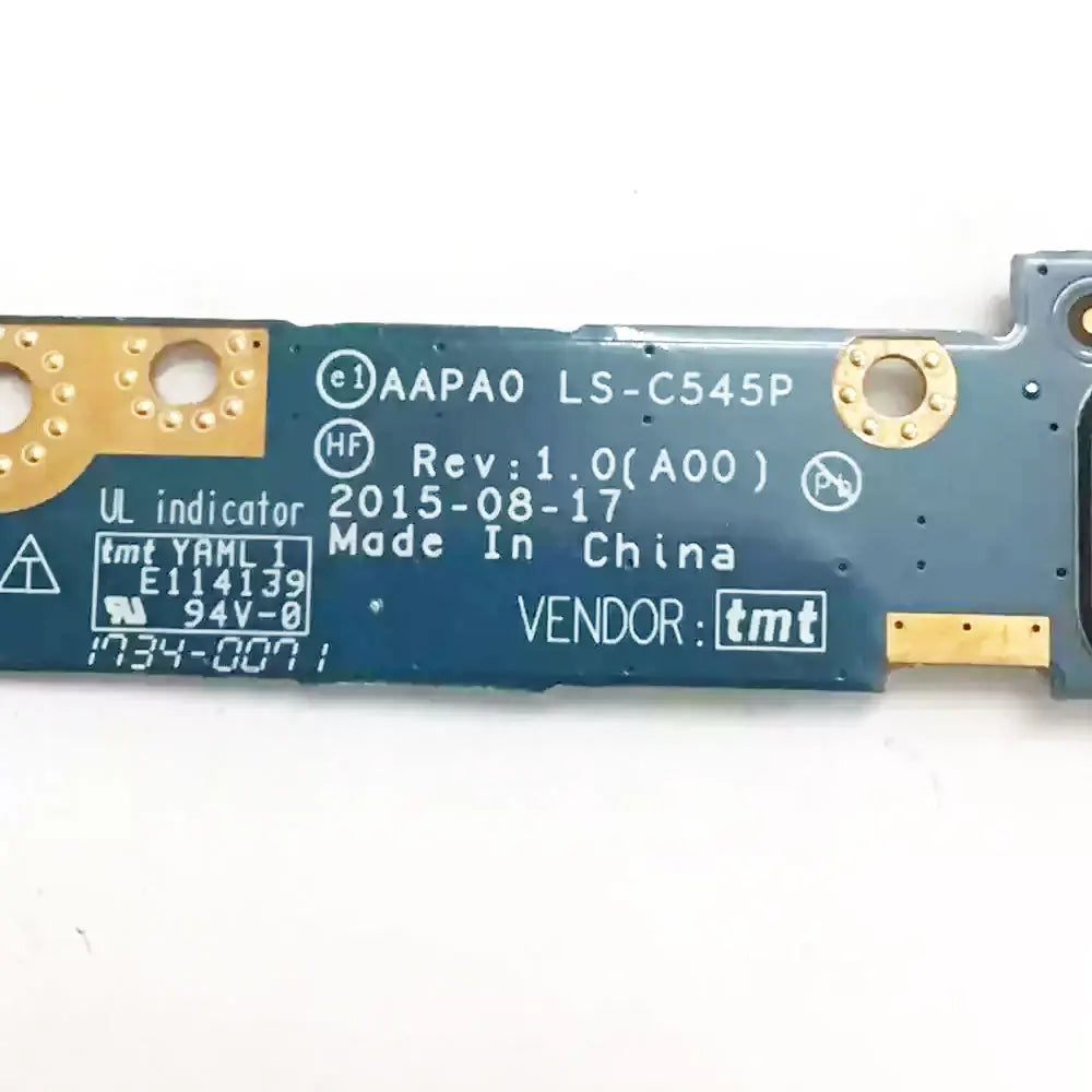 Replace For Dell Precision 7510 7520 M7510 M7520 Laptop Switch Power Button Board with Cable Accessories 0890R6 AAPA0 LS-C545P Dell laptop repair parts
