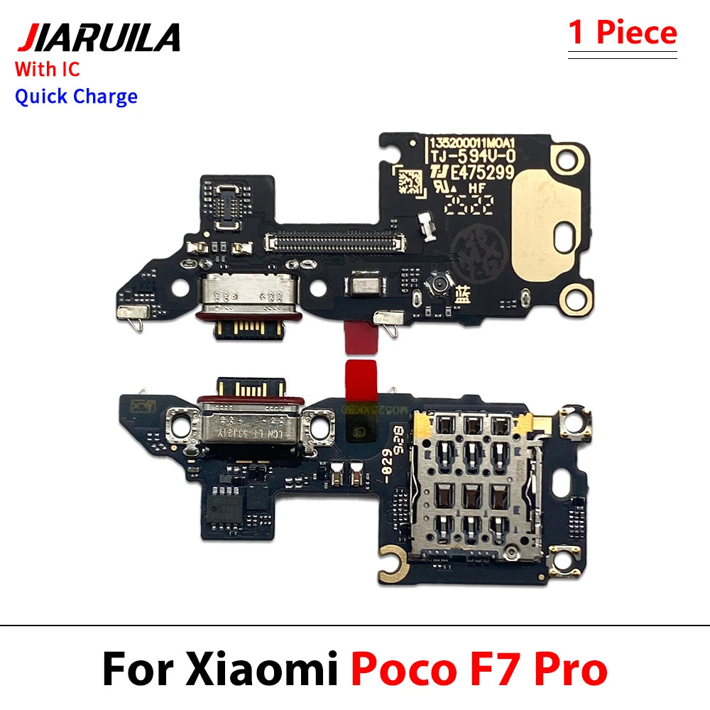 Dock Connector Micro USB Charger Charging Port Flex Cable Microphone Board For Xiaomi Poco X6 X7 M6 F6 F7 Pro 4G 5G  Xiaomi  Xiao mi phone repair parts