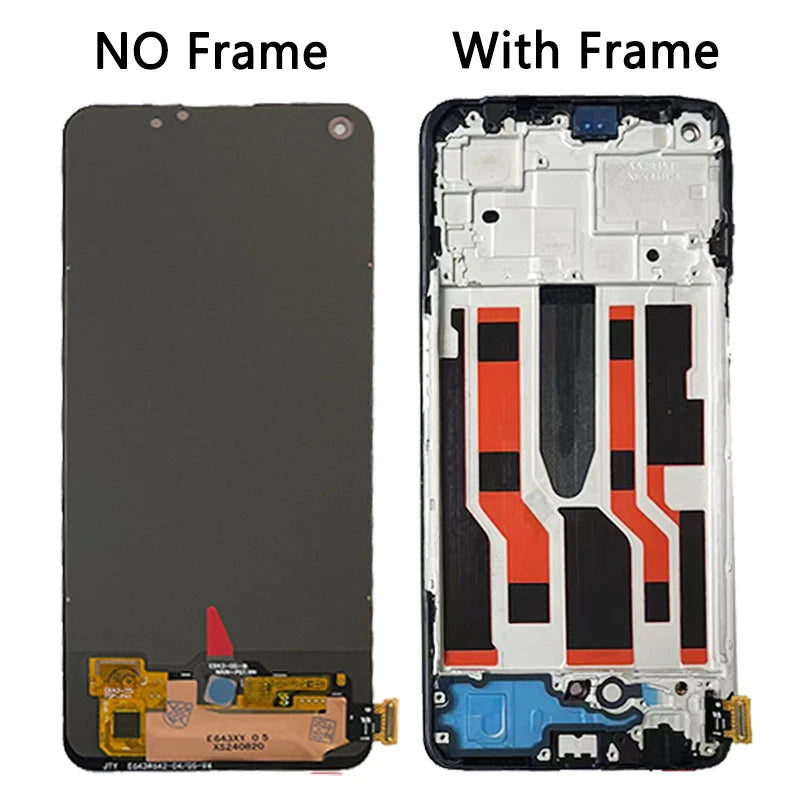 Super AMOLED For Oppo Reno7 Lite Reno 7Lite LCD CPH2343 Display Touch Screen Digitizer Assembly With Frame  Oppo phone repair parts
