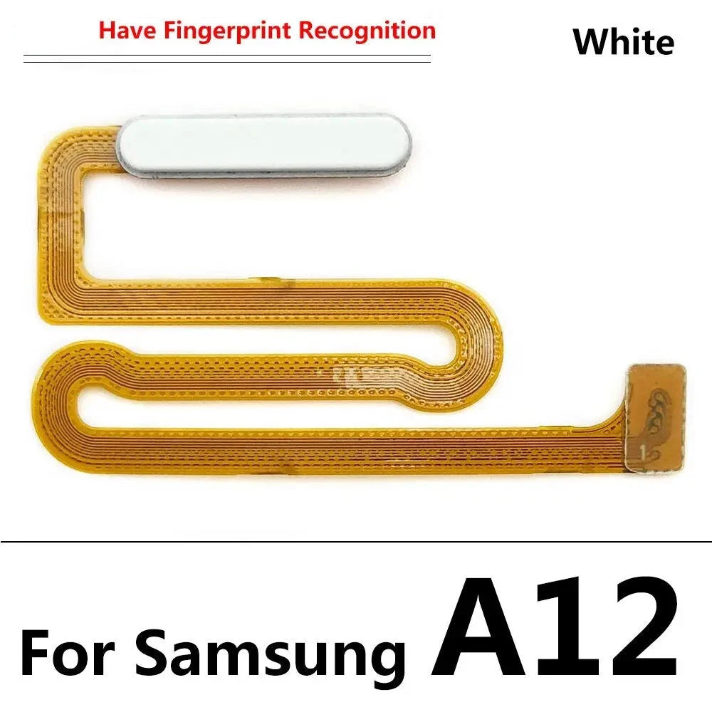 New For Samsung A12 A125 A125F Home Button Fingerprint Sensor Flex With Power Key Button Flex Cable Samsung phone repair parts