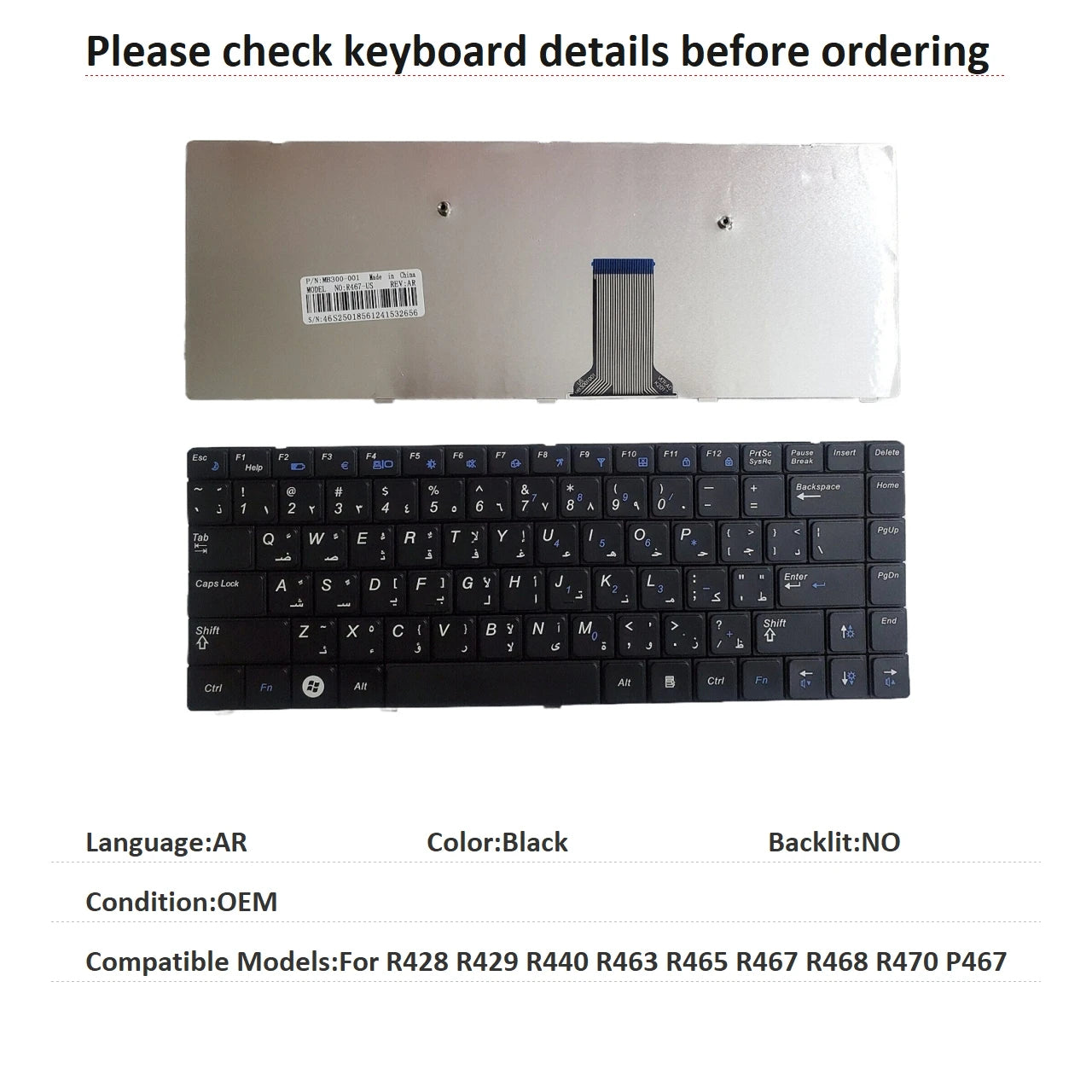 New US Russian Spanish Arab Language  Keyboard For Samsung R428 R429 R440 R463 R465 R467 R468 R470 P467 Replacement Keyboard SAMSUNG laptop repair parts
