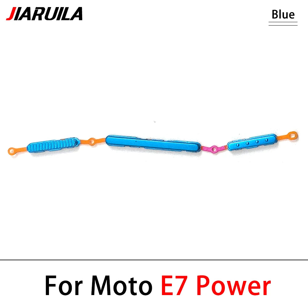 10Pcs, New For Motorola Moto E5 E6 E6s Plus E7 Power SIde Volume Button + Power ON / OFF Buttton Key Set Replacement Parts Motorola phone repair parts