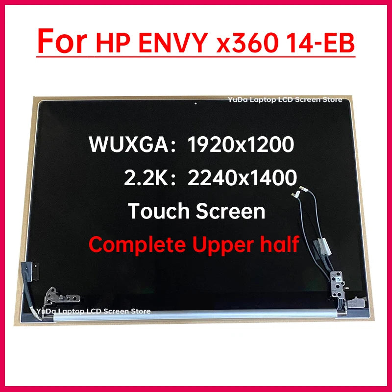 14 Inch Laptop LCD Touch Screen For HP ENVY x360 14-EB Display Complete assembly Replacement Upper half 1920x1200 / 2240x1400 HP laptop repair parts