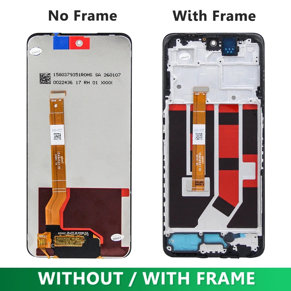 6.72" For Oppo A98 5G CPH2529 LCD With Frame Display Touch Screen Digitizer For Oppo A98 Assembly Replacement Repair Parts ﻿ OPPO phone repair parts