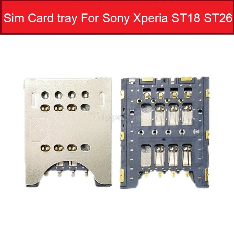 100% Genuine Sim Card Slot For Sony Xperia Ray ST18 ST18I Sim Card Reader Holder For sony Xperia pro ST26 ST26I Sim card Adapter Sony phone repair parts